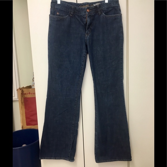 Cute Eddie Bauer cotton, decorated pocket jeans - Picture 1 of 8